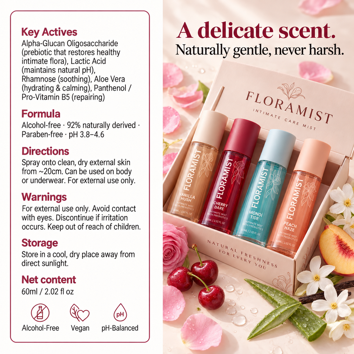 FLORAMIST™ Prebiotic Anti-Odor Intimate Comfort Mist