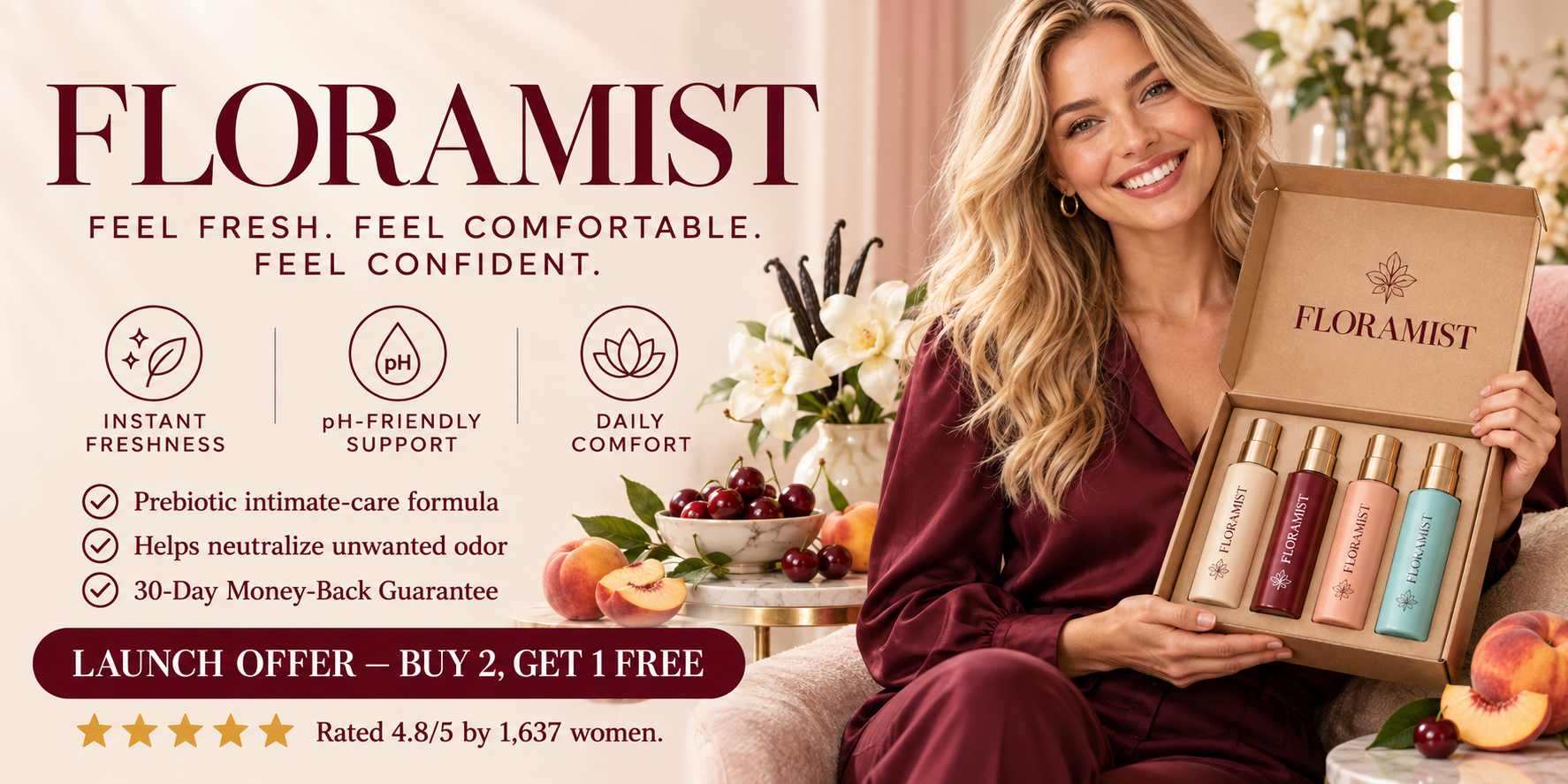 FLORAMIST — Prebiotic Anti-Odor Intimate Comfort Mist