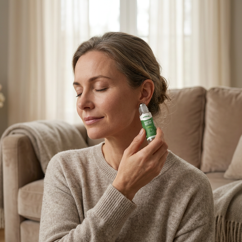 Woman at home using VertigoEase
